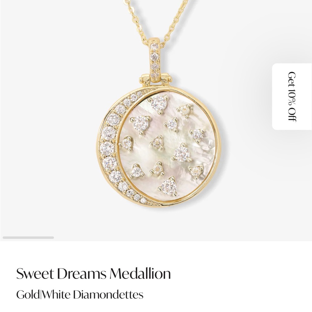 Melinda Maria sweet dreams Medallion gold necklace